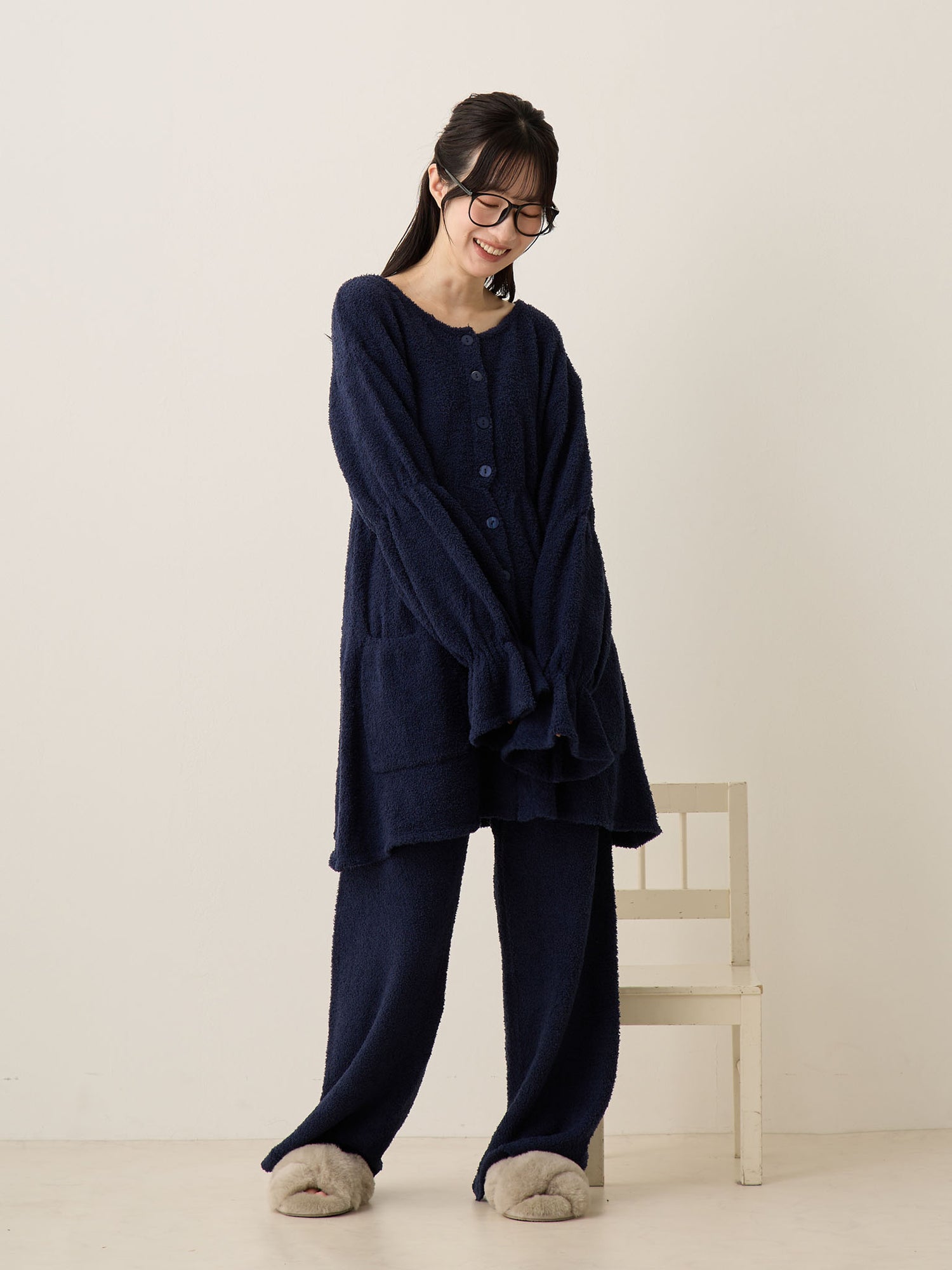 ふわもこパジャマセット Navy