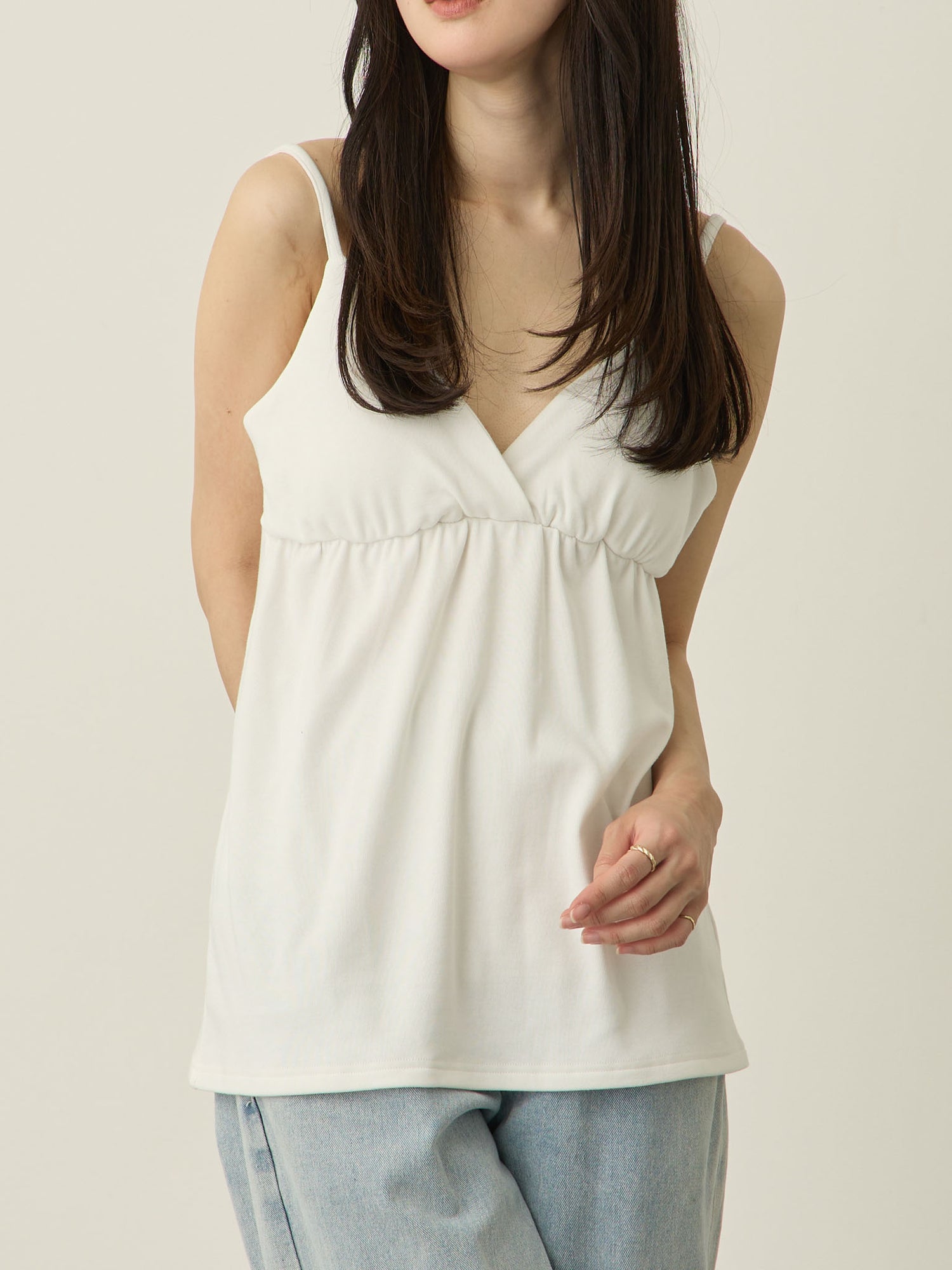 裏起毛カップ付きインナー White