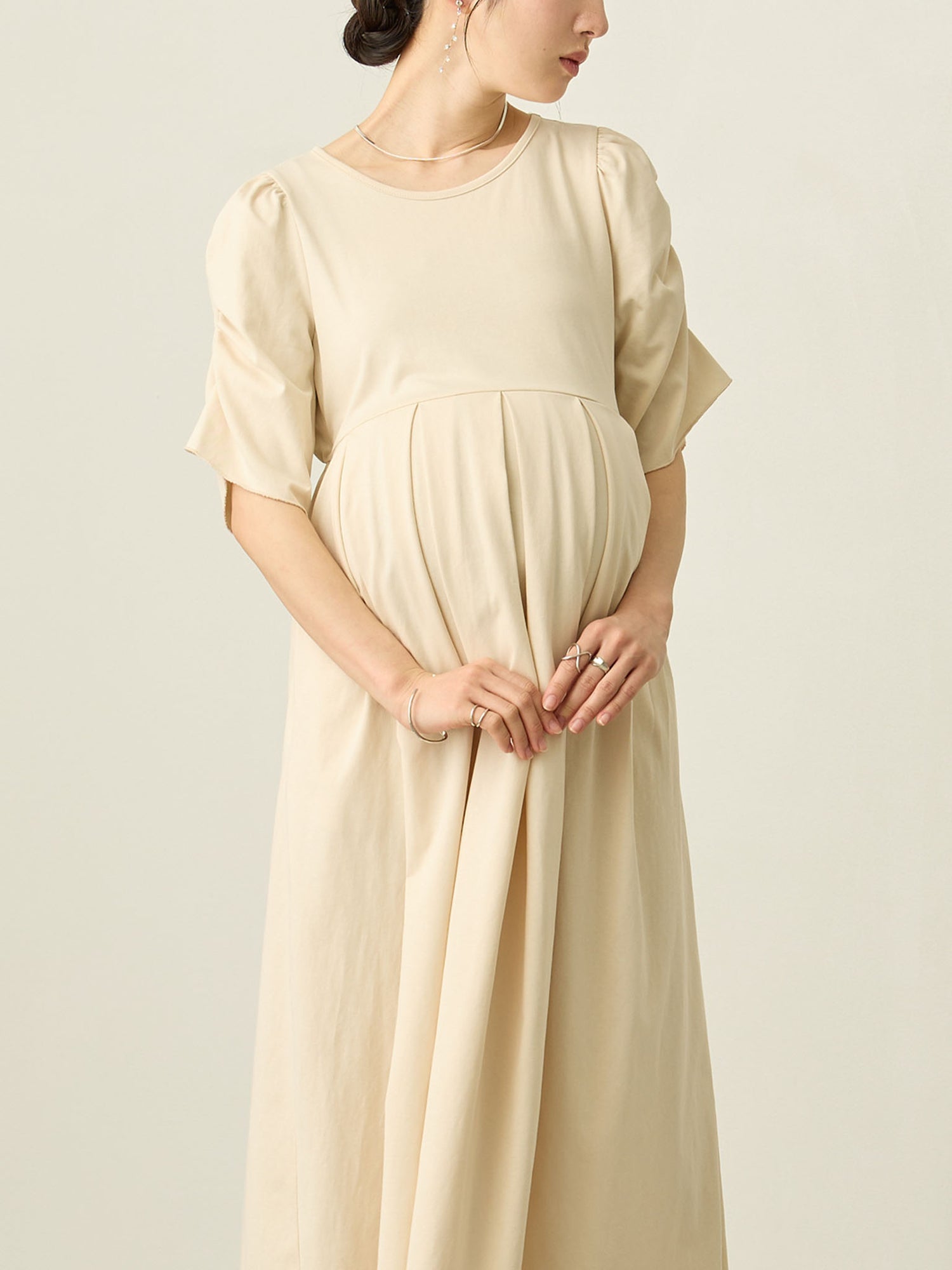 ひんやりTシャツワンピース2 Ivory