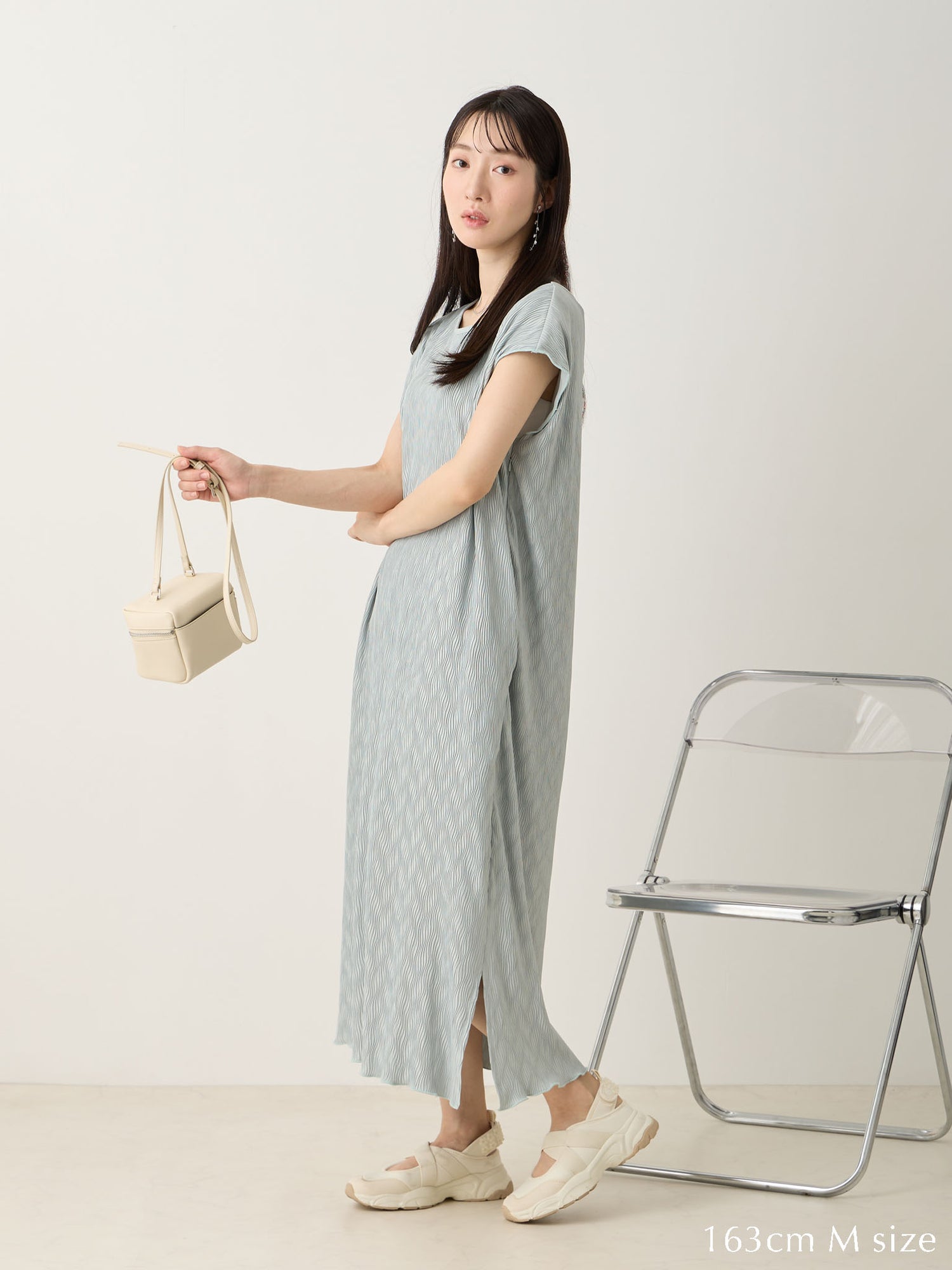 プリーツワンピース Mint