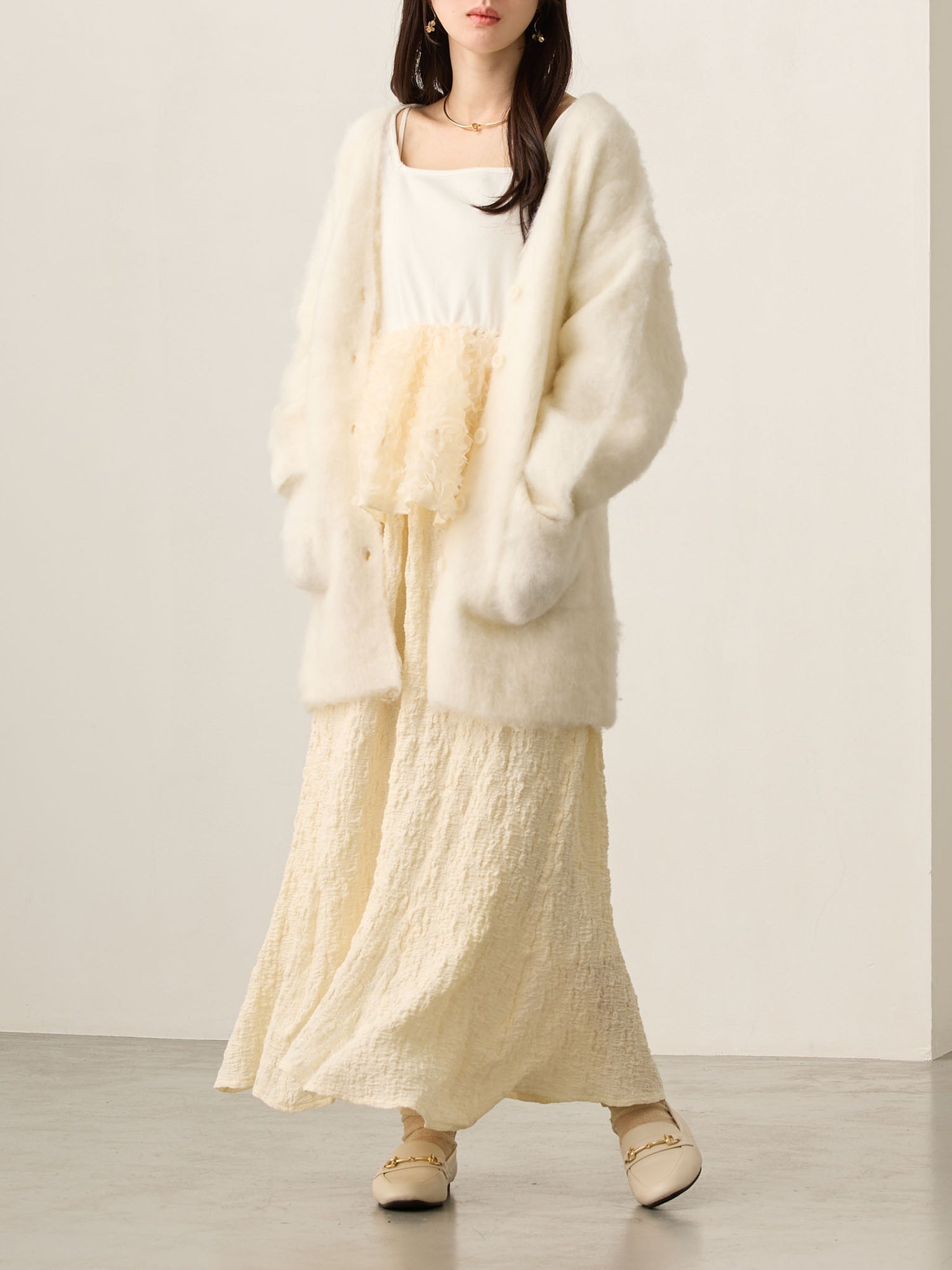 ストレッチマーメイドスカート Ivory