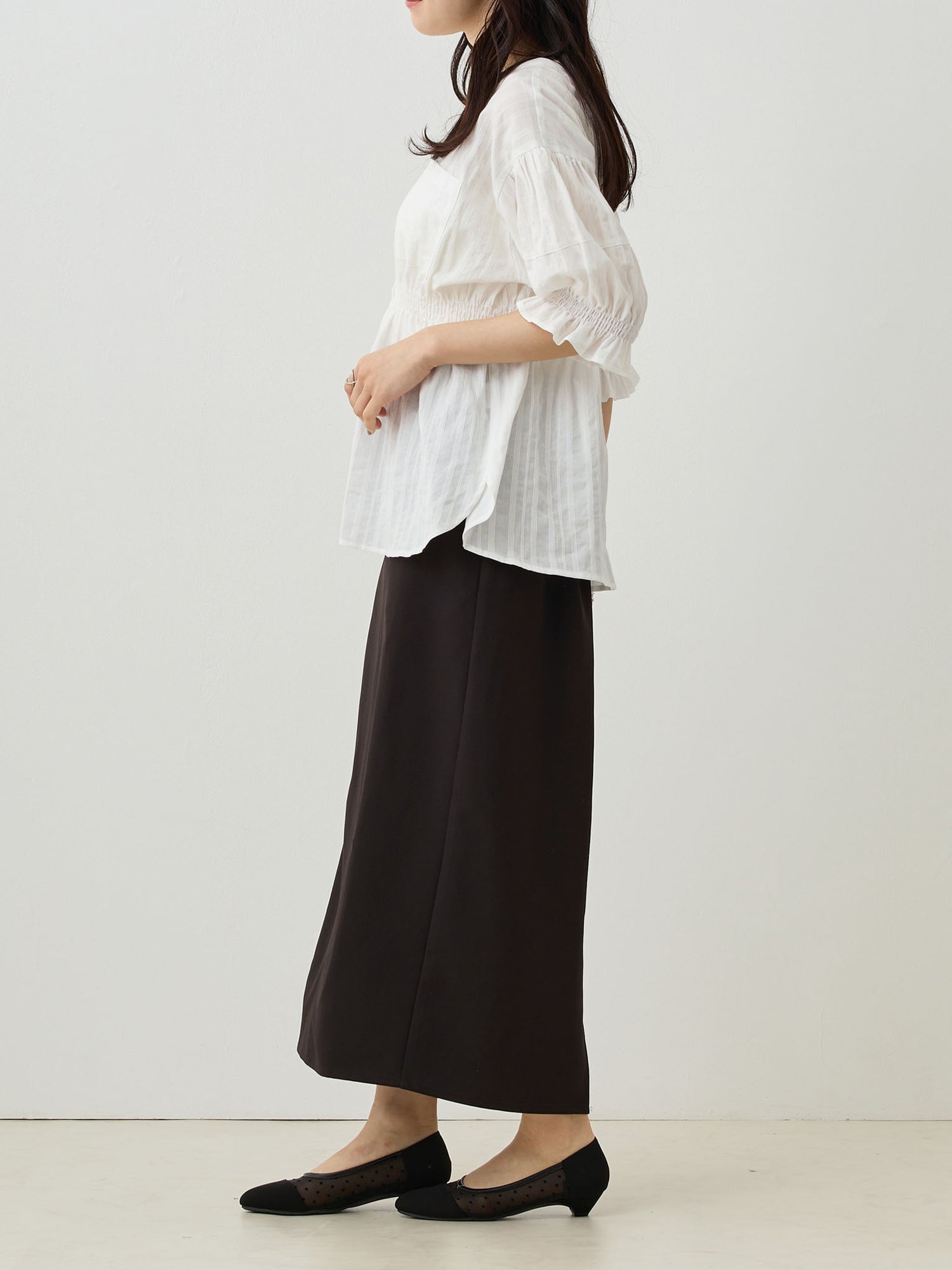 コットンシャーリングシャツ White