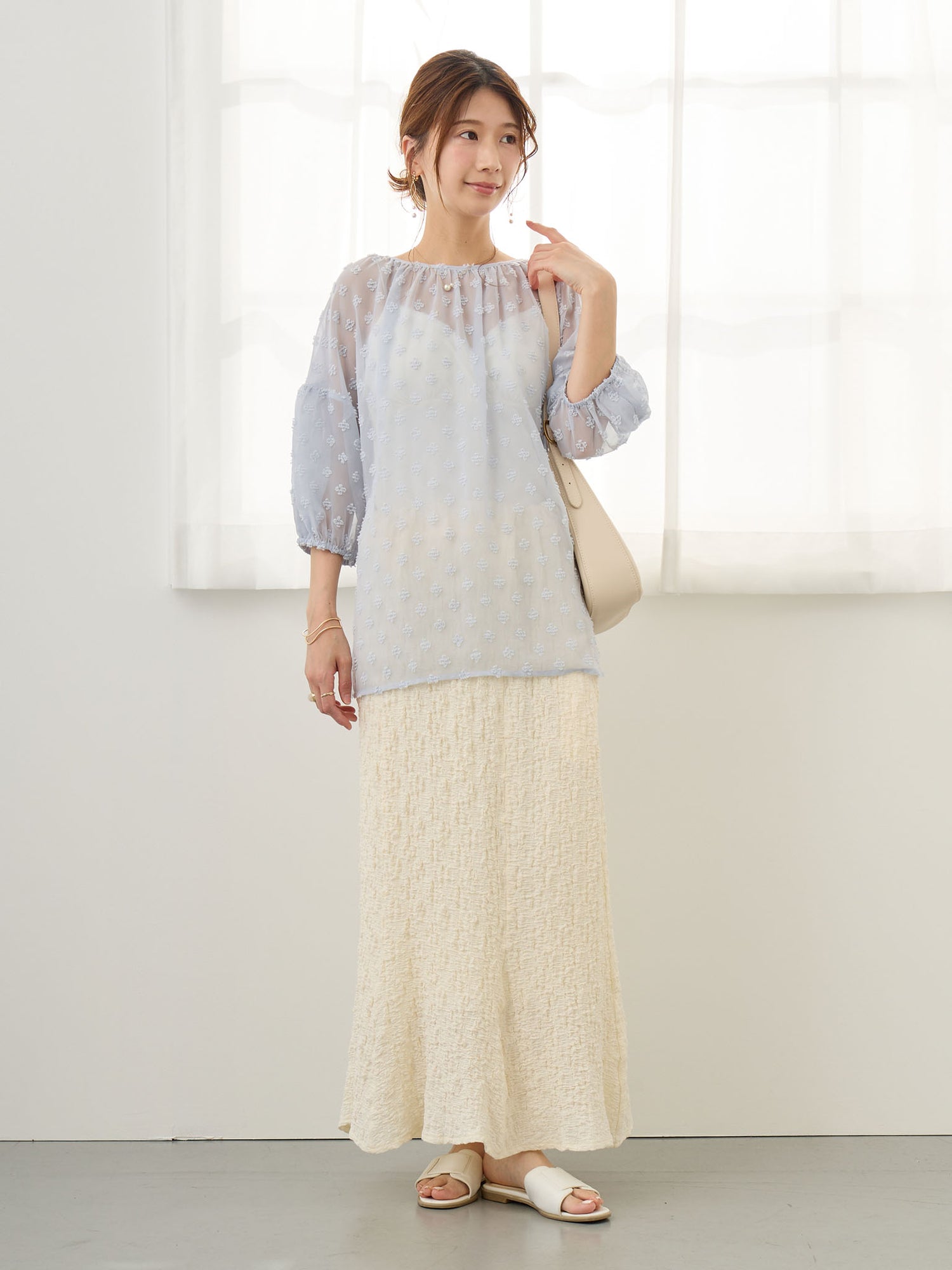 ストレッチマーメイドスカート Ivory