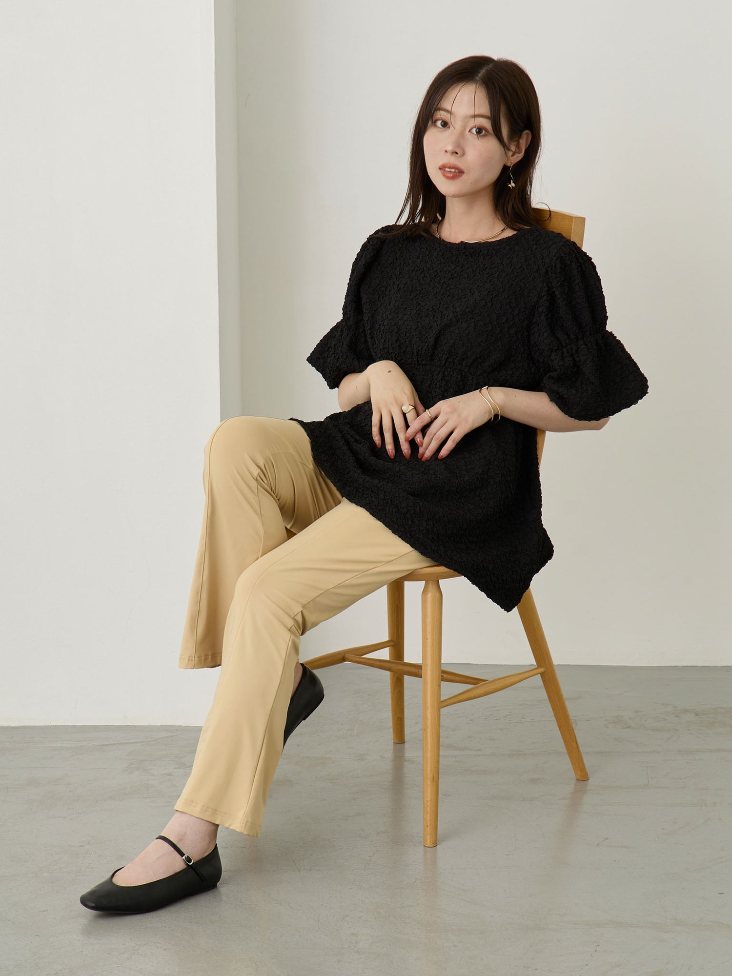 ひんやりフレアパンツ Beige