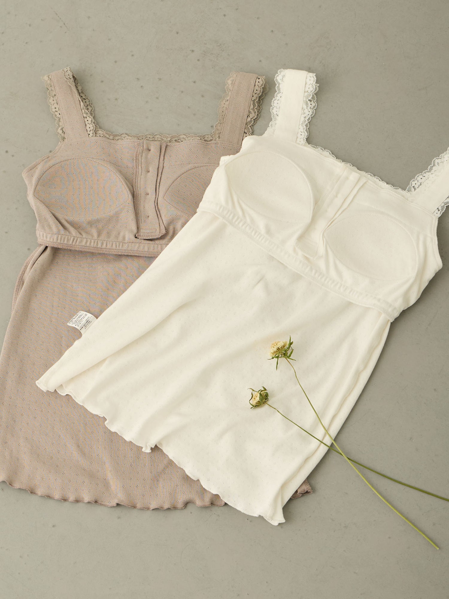 レーススクエアインナー White