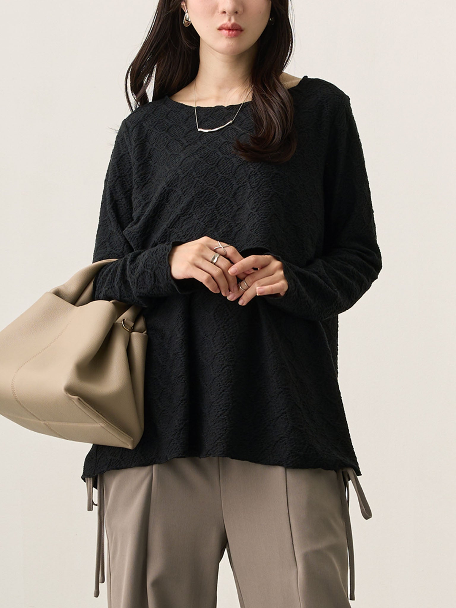 メローデザイントップス Black – honono for mom&baby