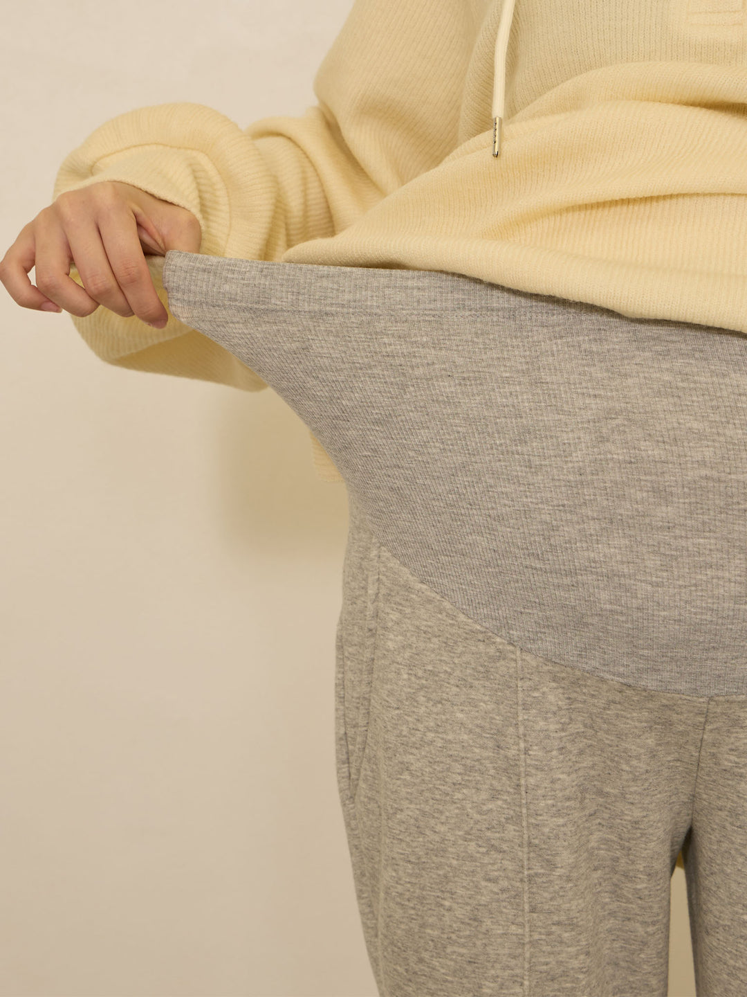 [孕妇/产后] 抓绒衬里休闲运动裤