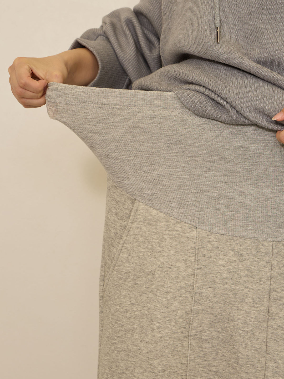 [Maternity/Postpartum] Fleece-lined lounge mermaid skirt
