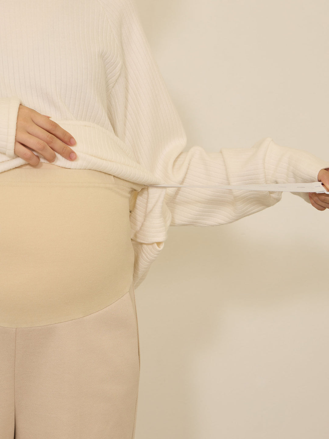 [Maternity/Postpartum] Brushed beautiful leg maternity pants Gray