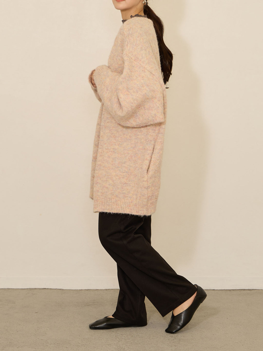 拉绒孕妇裤，塑造美丽双腿，黑色