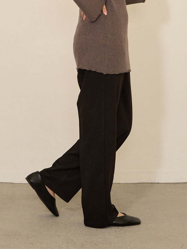 拉绒孕妇裤，塑造美丽双腿，黑色