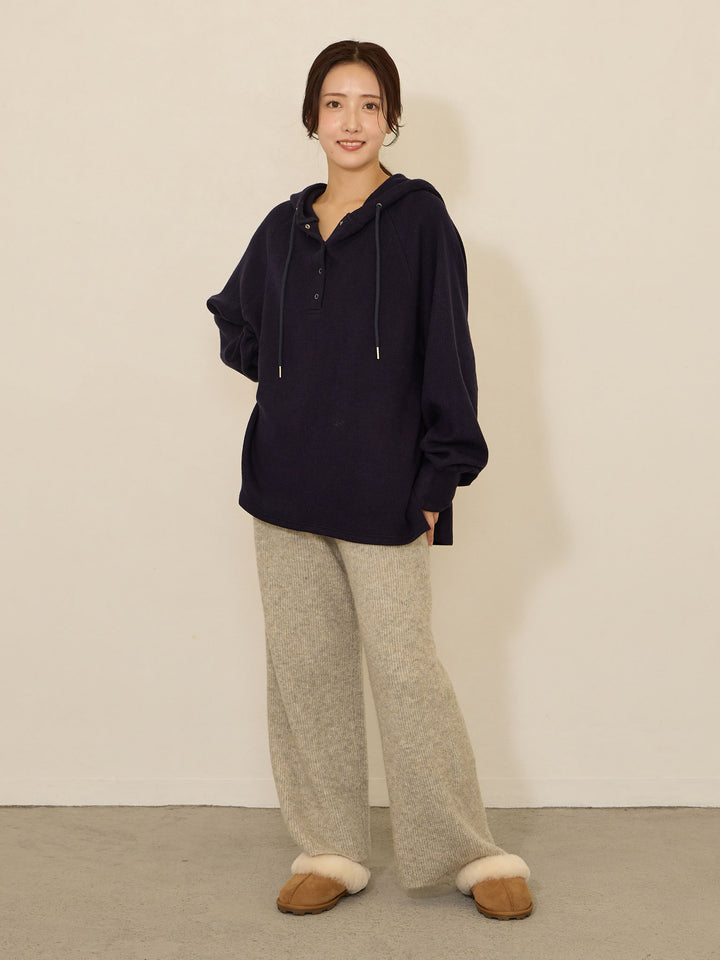 ふっくらリブニットパンツ Gray