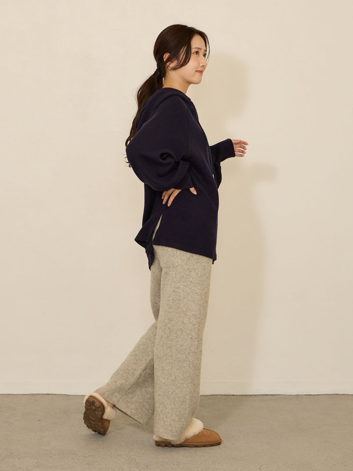 ふっくらリブニットパンツ Gray