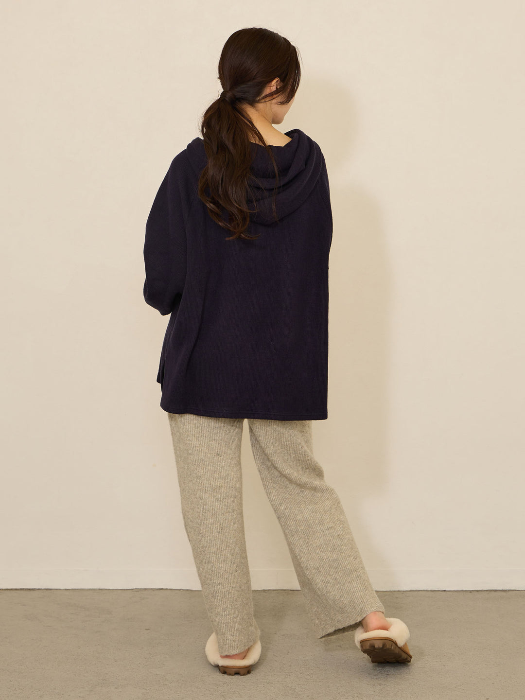 ふっくらリブニットパンツ Gray