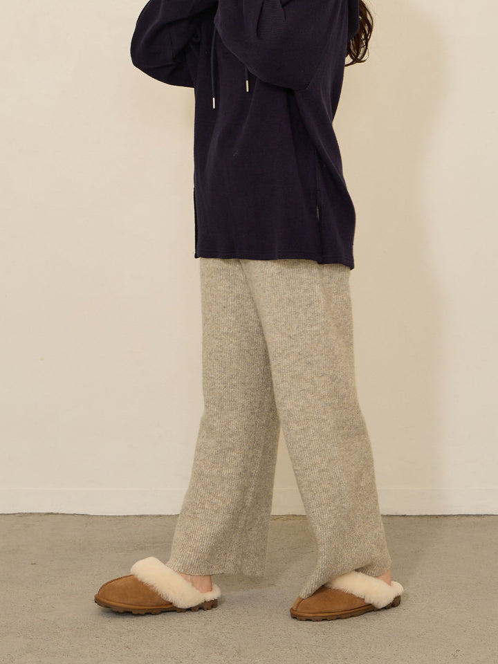 ふっくらリブニットパンツ Gray