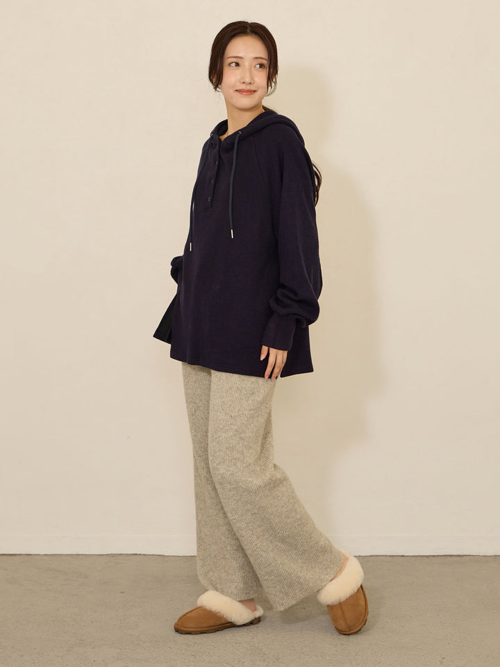 ふっくらリブニットパンツ Gray