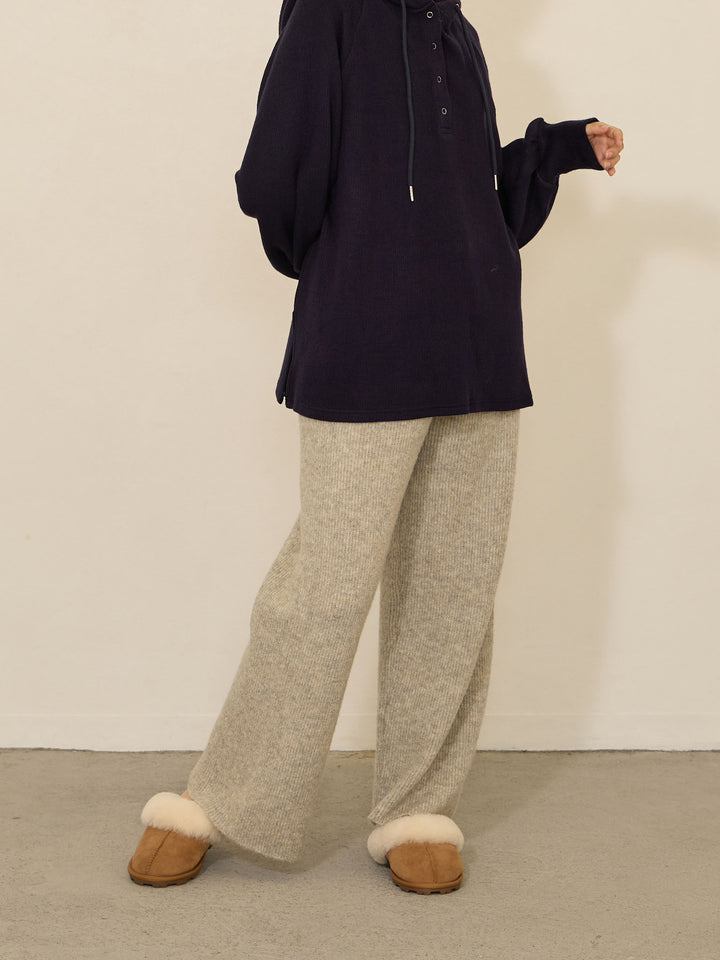 ふっくらリブニットパンツ Gray