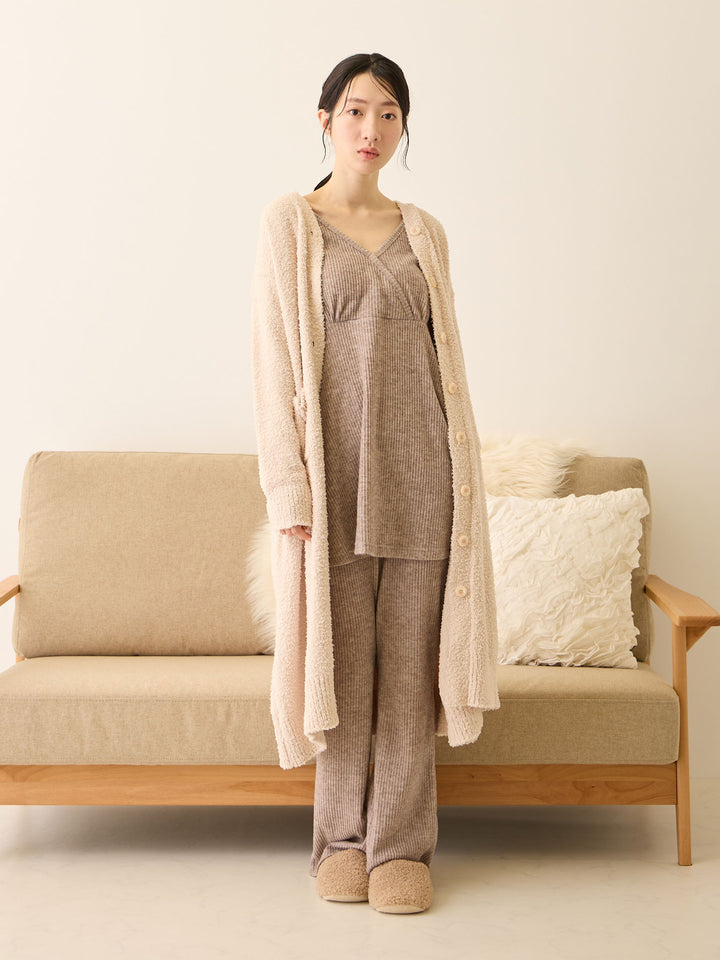 ふわふわカーディガンワンピース Pink beige