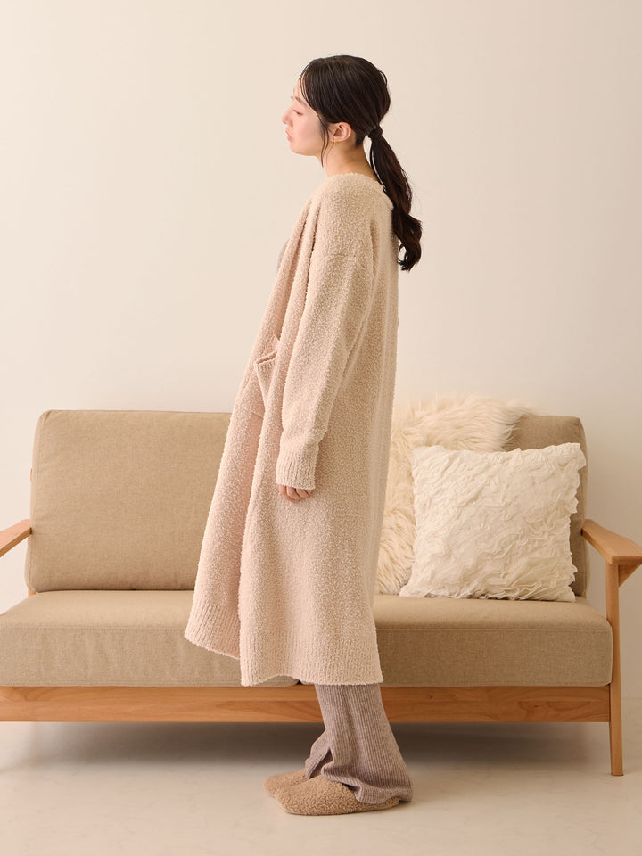 喇叭裤配腹带，棕色