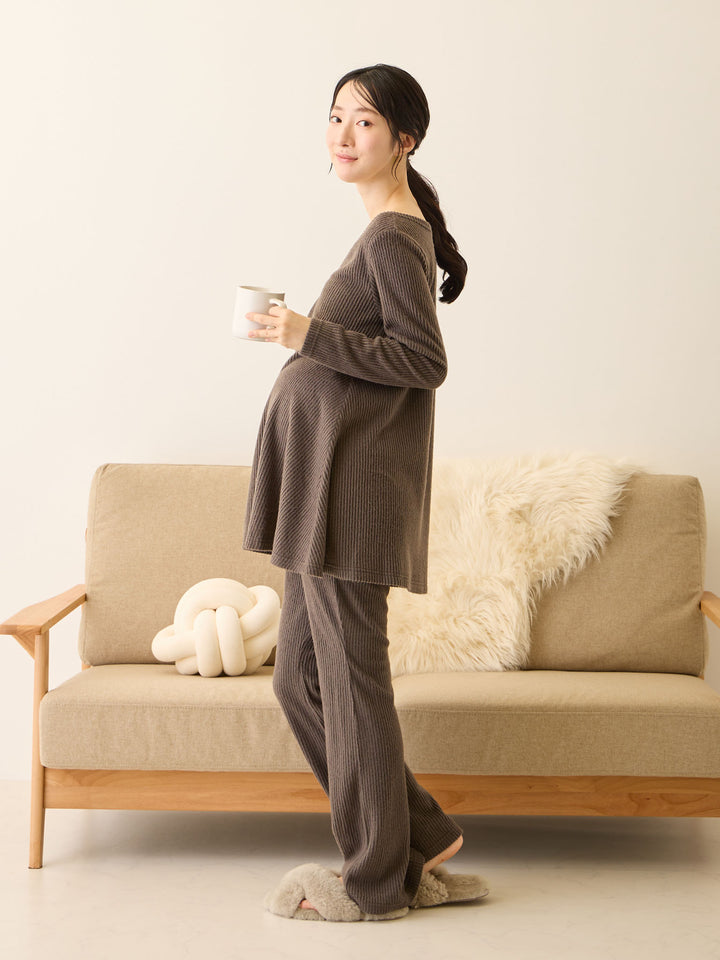 ハラマキ付きフレアパンツ Charcoal Gray