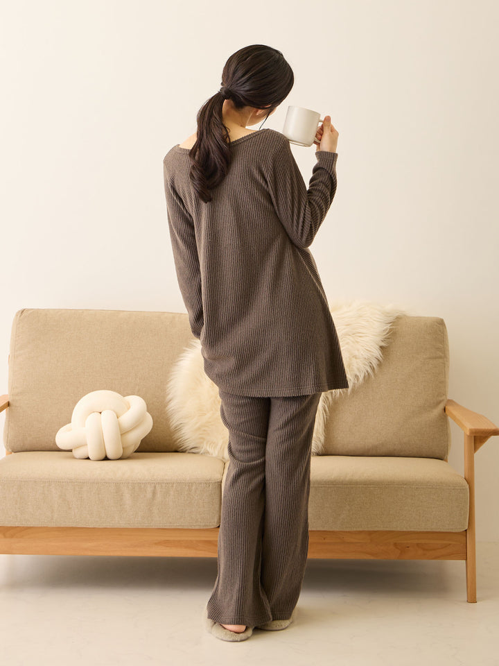 ズレないカップ付きルームトップス Charcoal Gray