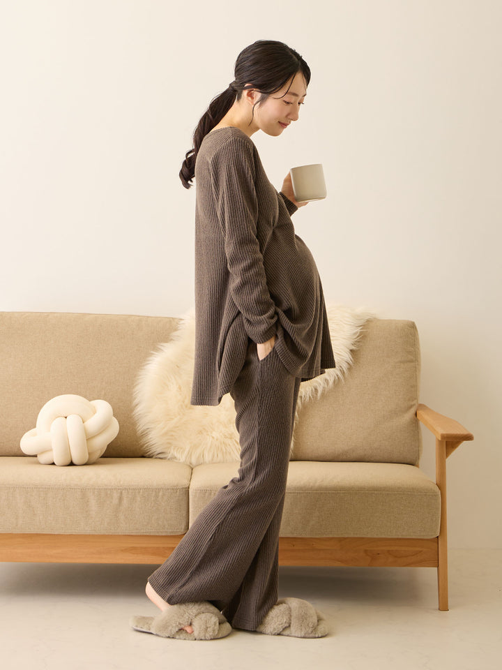 ズレないカップ付きルームトップス Charcoal Gray