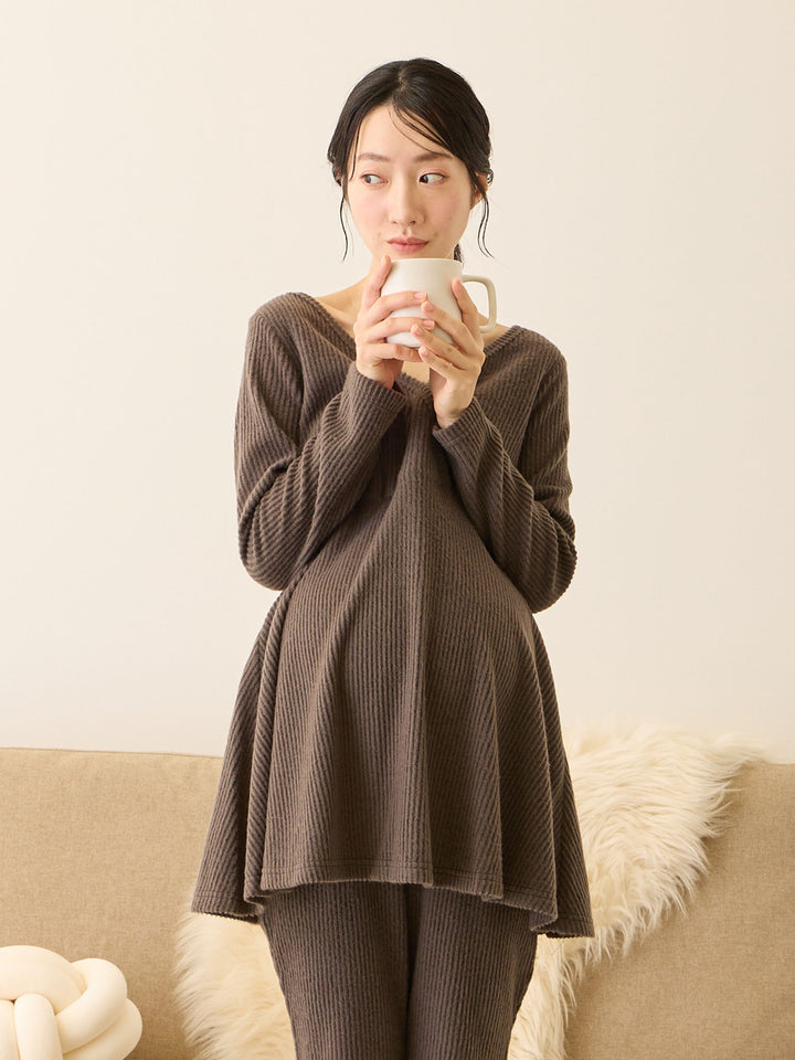 ズレないカップ付きルームトップス Charcoal Gray