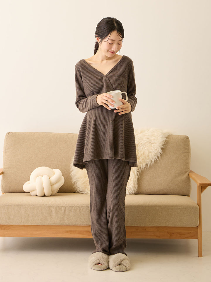 ズレないカップ付きルームトップス Charcoal Gray