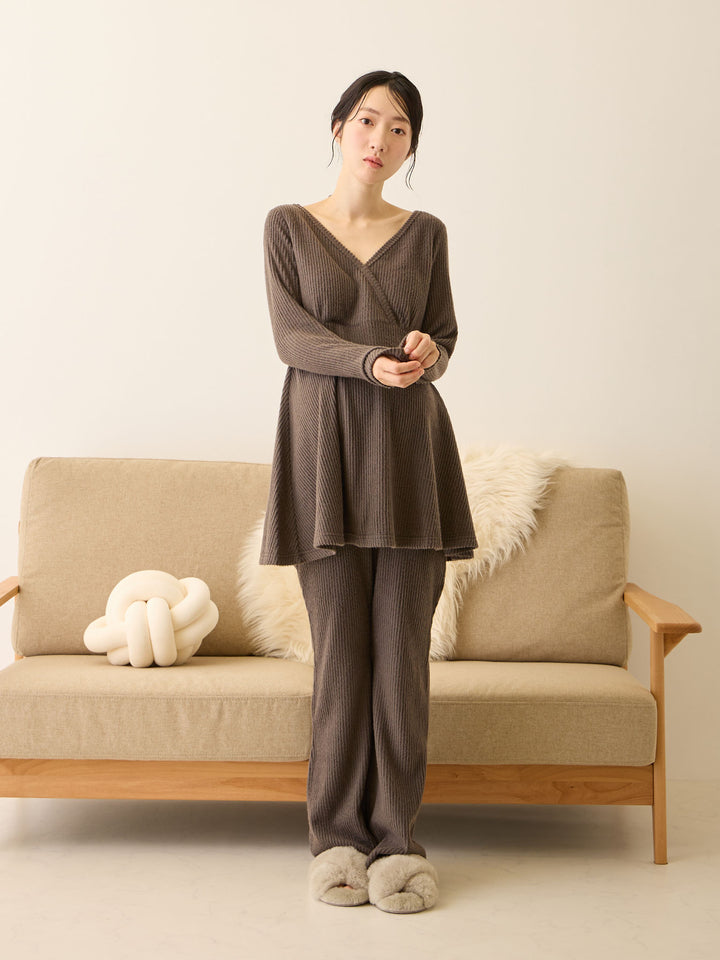 ハラマキ付きフレアパンツ Charcoal Gray