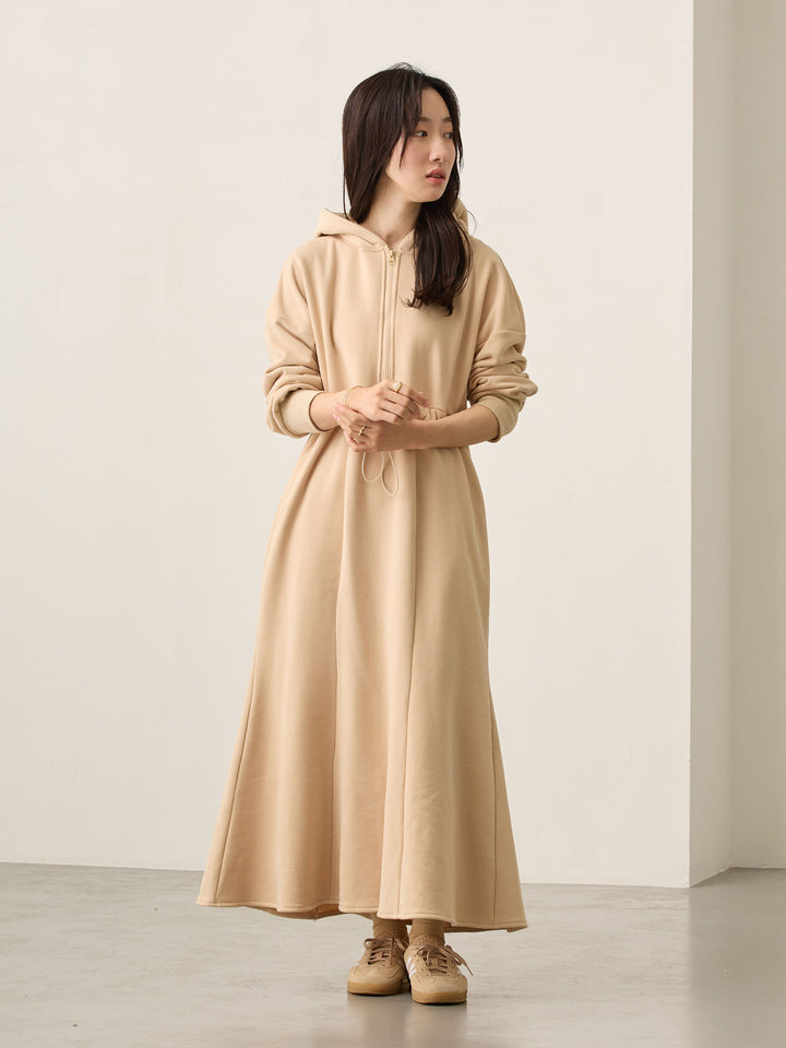 ほんのりマーメイドパーカーワンピース Beige