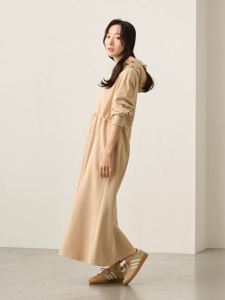 ほんのりマーメイドパーカーワンピース Beige