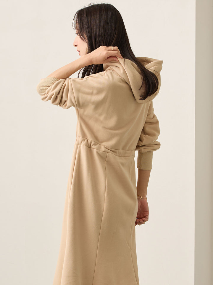 ほんのりマーメイドパーカーワンピース Beige