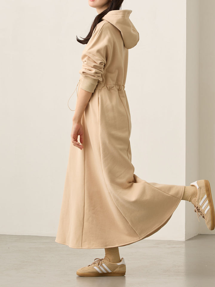 ほんのりマーメイドパーカーワンピース Beige