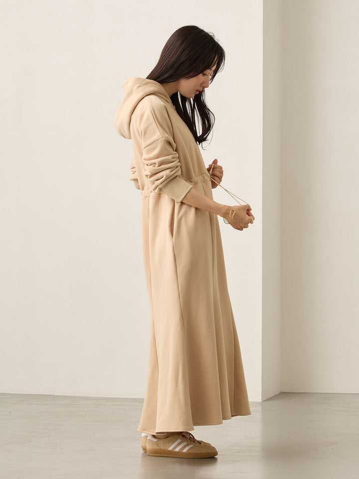 ほんのりマーメイドパーカーワンピース Beige