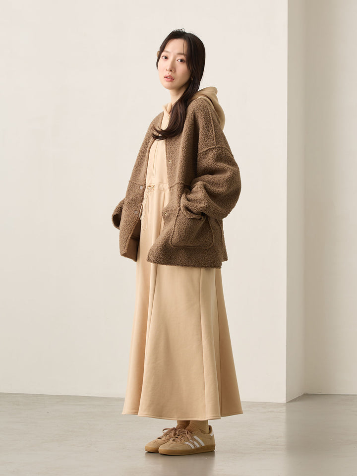 ほんのりマーメイドパーカーワンピース Beige