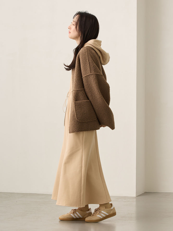 双面 Boa Ducker 夹克 棕色