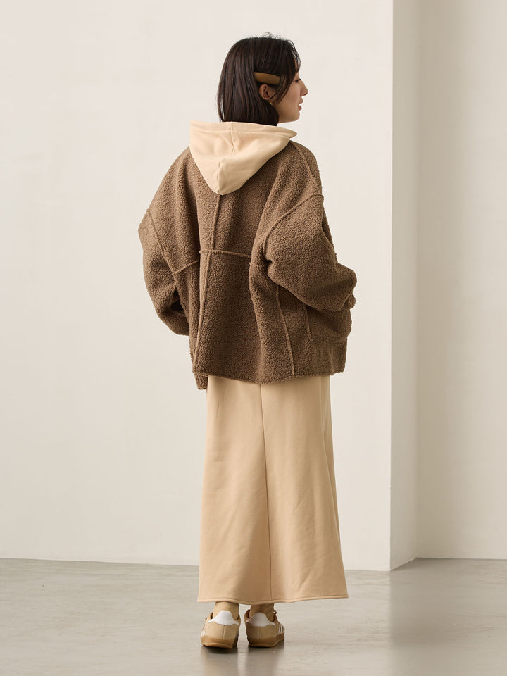 双面 Boa Ducker 夹克 棕色