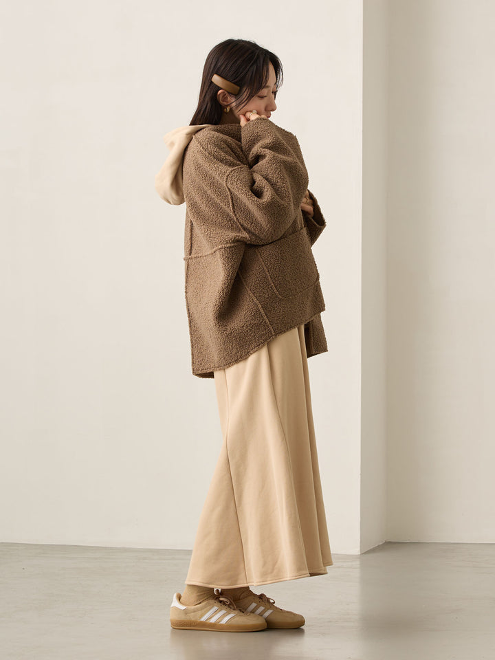 双面 Boa Ducker 夹克 棕色