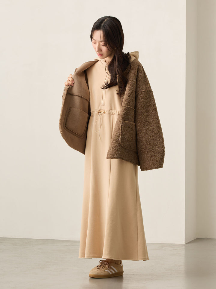 双面 Boa Ducker 夹克 棕色