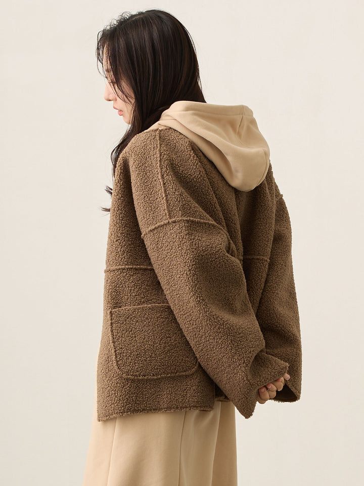 双面 Boa Ducker 夹克 棕色