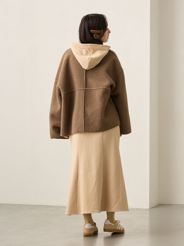 双面 Boa Ducker 夹克 棕色