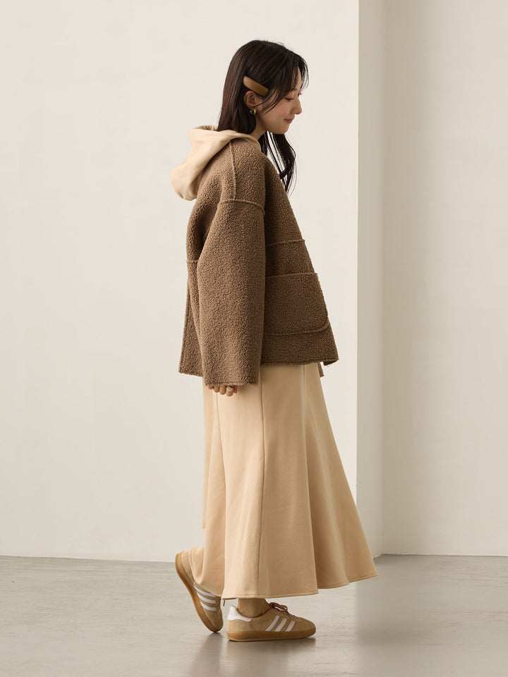 双面 Boa Ducker 夹克 棕色