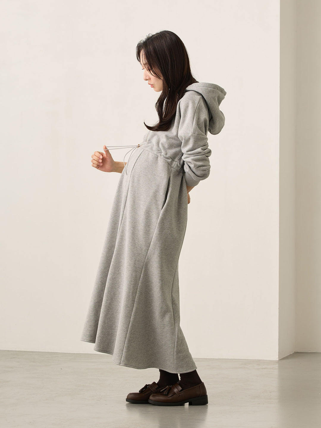 ほんのりマーメイドパーカーワンピース Gray