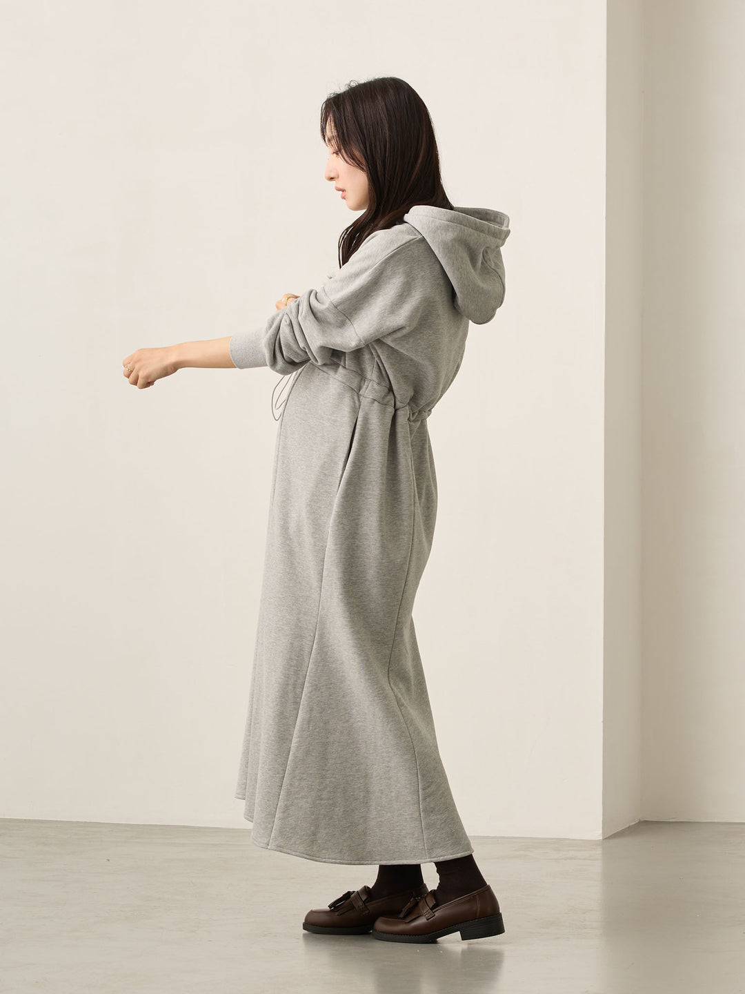 ほんのりマーメイドパーカーワンピース Gray