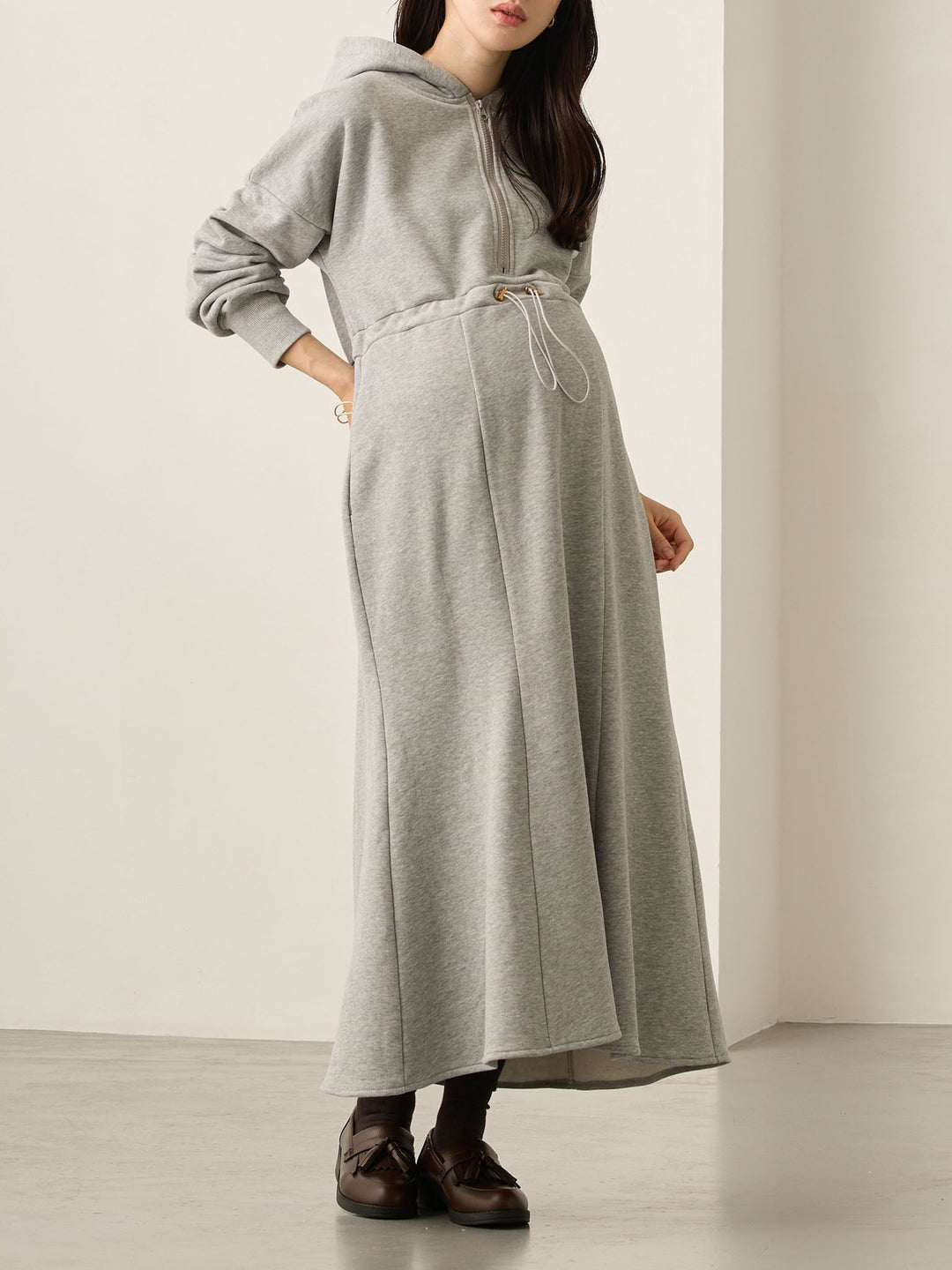 ほんのりマーメイドパーカーワンピース Gray