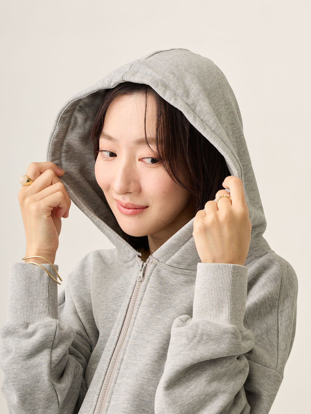 ほんのりマーメイドパーカーワンピース Gray