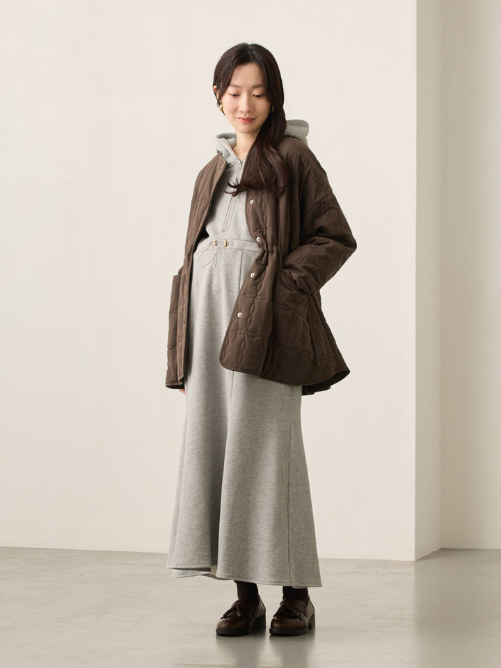 ほんのりマーメイドパーカーワンピース Gray