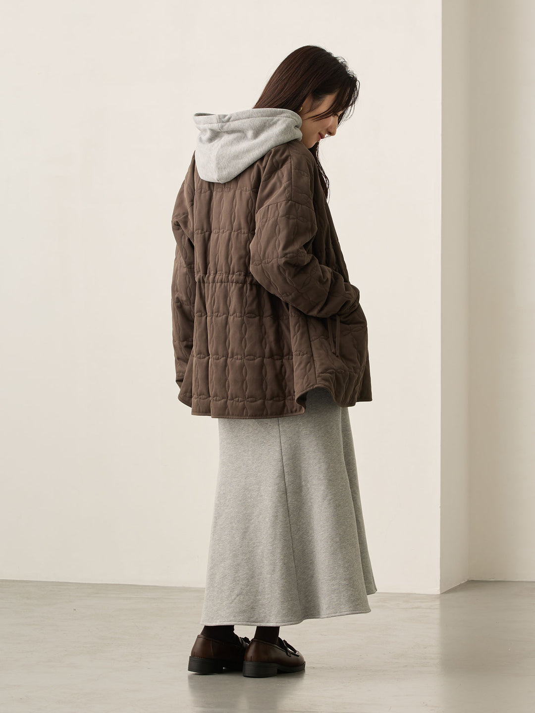 ほんのりマーメイドパーカーワンピース Gray