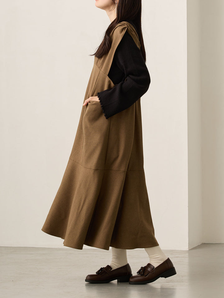 ツイードジャンパースカート Brown