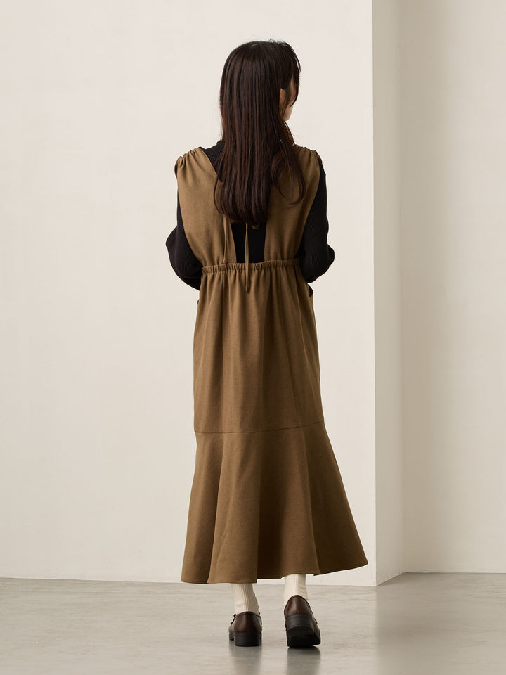 ツイードジャンパースカート Brown